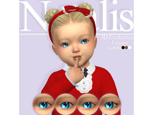 Mix 3D Eyelashes for infants - The Sims 4 Custom Content