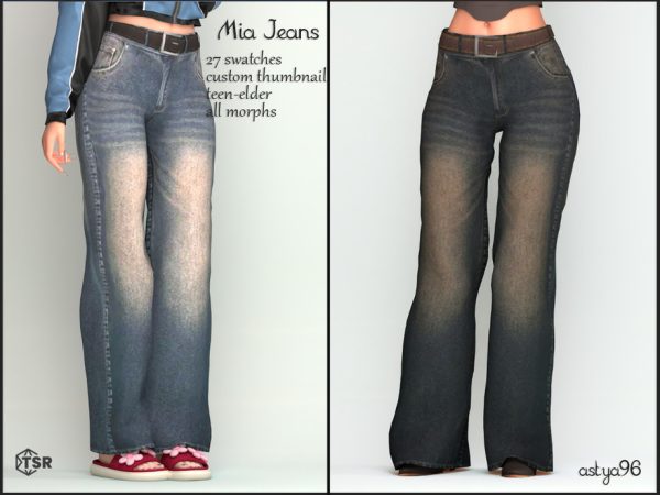 Alpha Mia Jeans by astya96cc - The Sims 4 Custom Content