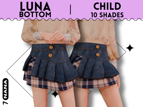 Maxis Match 7NANA (Luna) Bottom for Child - The Sims 4 Custom Content