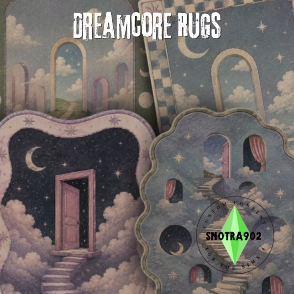 Alpha Dreamcore Rugs by simsfinds - The Sims 4 Custom Content