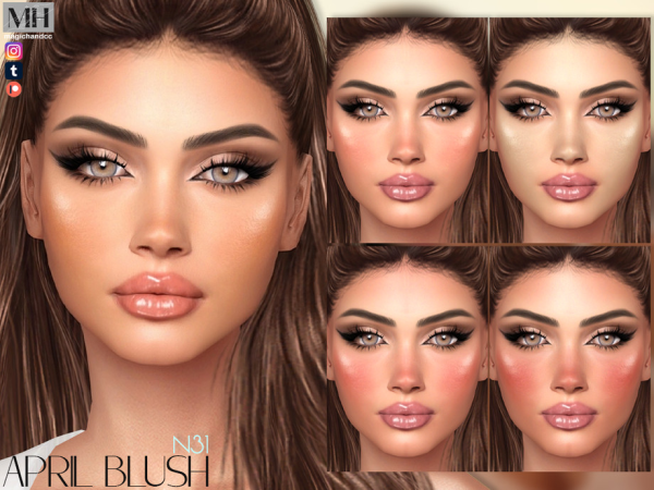 Alpha April Blush - The Sims 4 Custom Content
