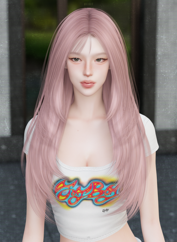 Alpha MIRO Hair 6 by simsfinds - The Sims 4 Custom Content