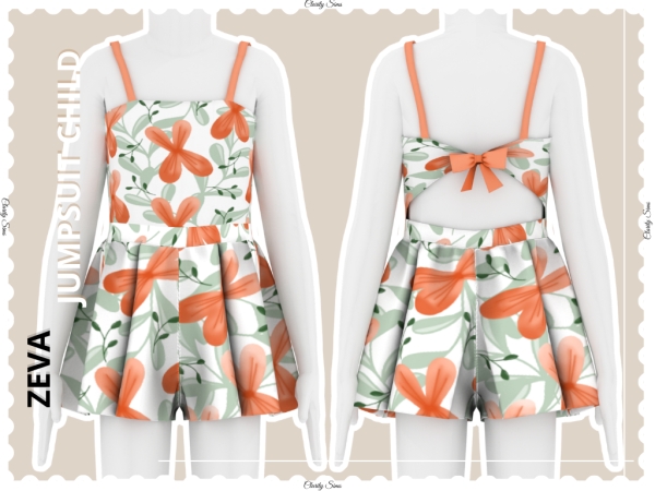 Alpha Zeva Jumpsuit Child - The Sims 4 Custom Content