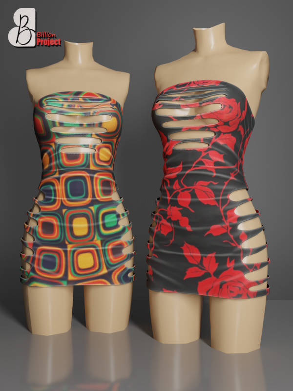 Alpha BillionProject Sheila Mini Dress by billion_project666 - The Sims 4 Custom Content
