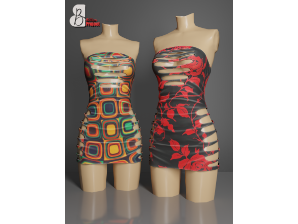 Alpha BillionProject Sheila Mini Dress - The Sims 4 Custom Content