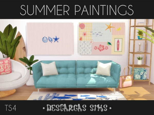 Alpha Summer Paintings - The Sims 4 Custom Content