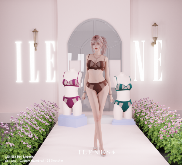 Alpha ILN Rini Lingerie by ilenes4 - The Sims 4 Custom Content