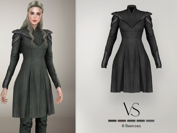 Alpha Khaleesi Outfit 1 Jacket - The Sims 4 Custom Content