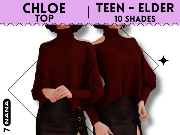 Maxis Match 7NANA (Chloe) Top for Teen - The Sims 4 Custom Content