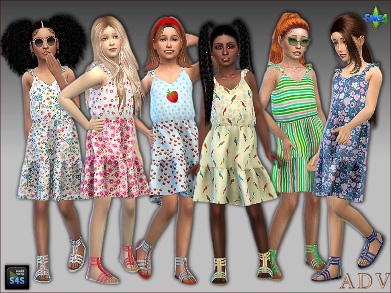Alpha summer outfit for girls by artedellavita_mabra - The Sims 4 Custom Content