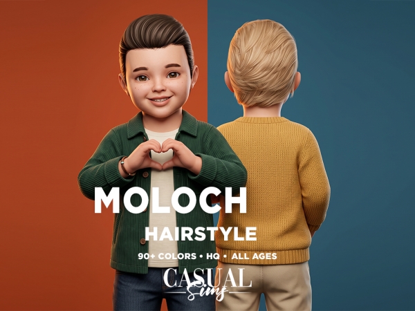 Alpha MOLOCH HAIRSTYLE TODDLERS LOW VOLUME - The Sims 4 Custom Content