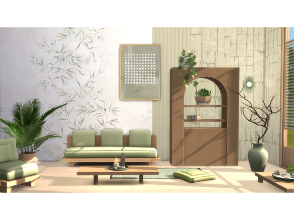 Mix Stillness Wallpaper - The Sims 4 Custom Content