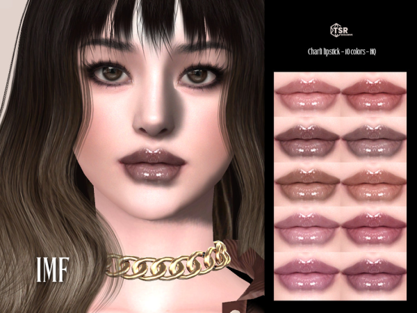 Alpha IMF Charli Lipstick by IzzieMcFire - The Sims 4 Custom Content