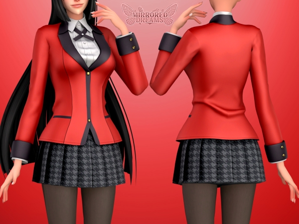 Mix Kakegurui School Uniform - The Sims 4 Custom Content