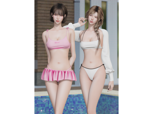 Alpha Swimwear Duo Set by mirosims2020 - The Sims 4 Custom Content