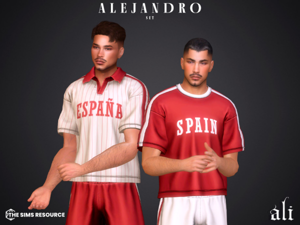Alpha ALEJANDRO set by ali1 - The Sims 4 Custom Content