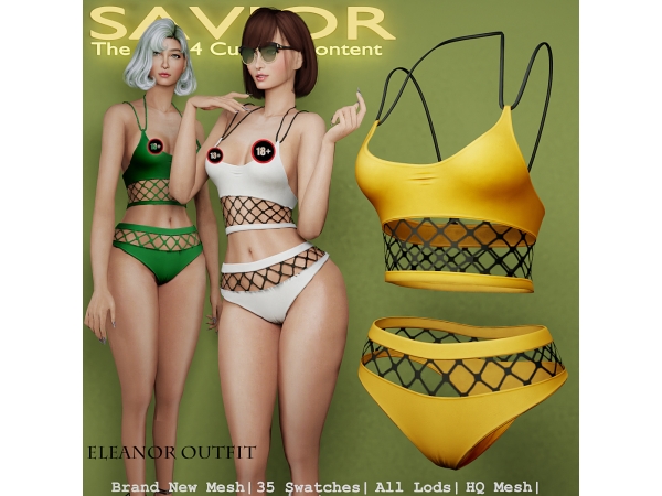 Alpha Svr_Eleanor Leanka Outfit - The Sims 4 Custom Content