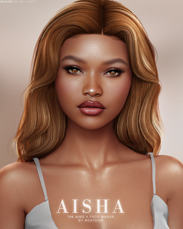 Alpha AISHA FACE MASK MAKEUP COLLECTION by simsfinds - The Sims 4 Custom Content