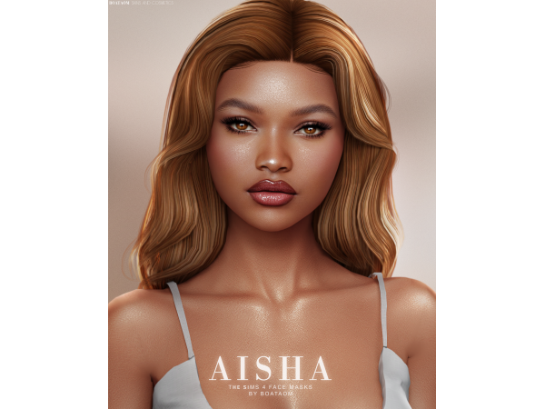 Alpha AISHA FACE MASK MAKEUP COLLECTION by BoatAom - The Sims 4 Custom Content