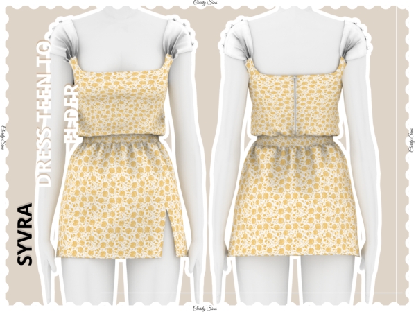 Alpha Syvra Dress Teen to Elder - The Sims 4 Custom Content