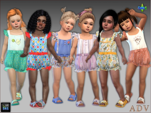 Alpha summer outfit for toddler girls - The Sims 4 Custom Content