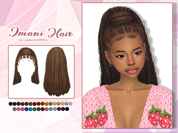 Maxis Match Imani Hair by Lewbertsn00tles - The Sims 4 Custom Content