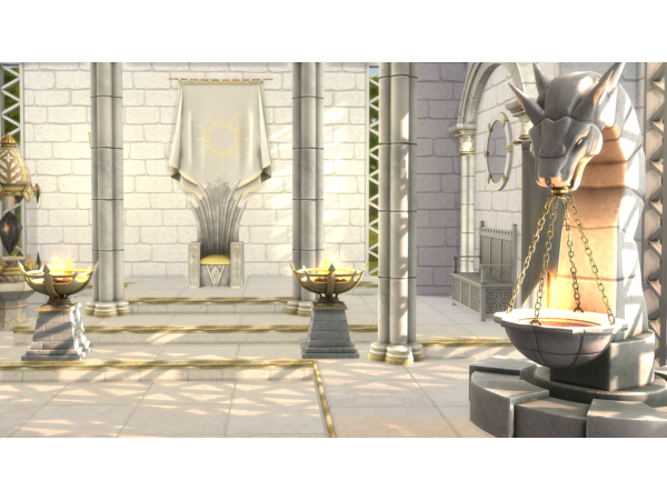Mix Dragon Throne Room Platform by philo - The Sims 4 Custom Content