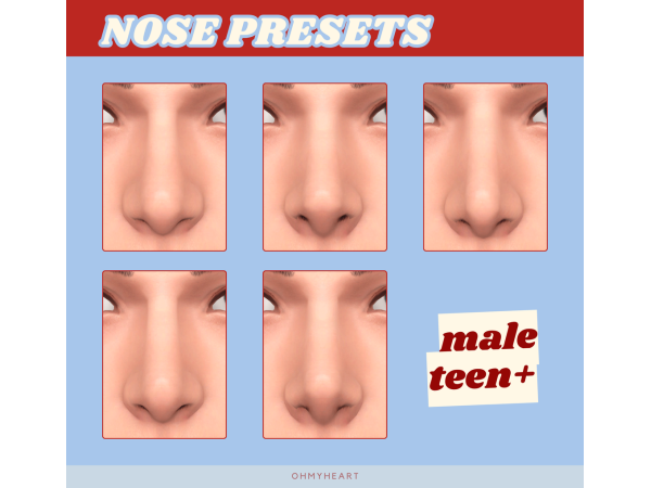 Mix male nose presets1 5 - The Sims 4 Custom Content