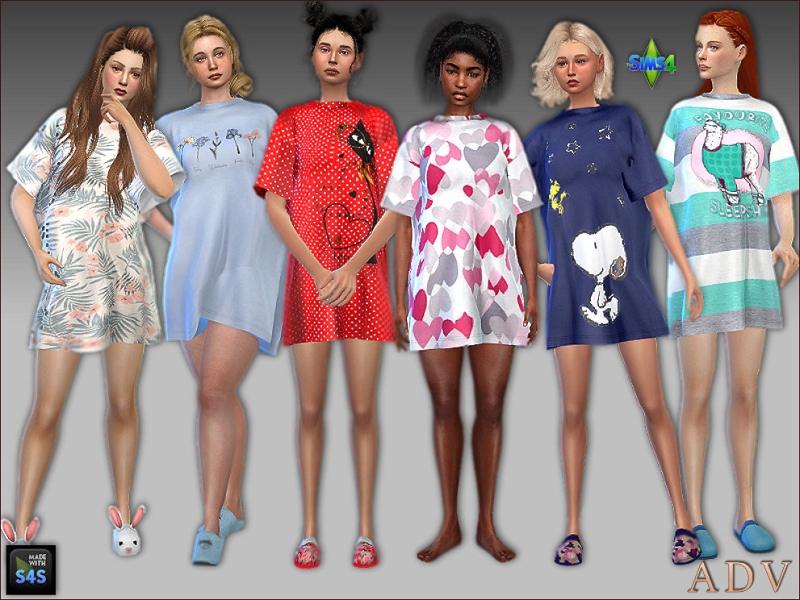 Alpha Sleepwear for teens and young adults by artedellavita_mabra - The Sims 4 Custom Content