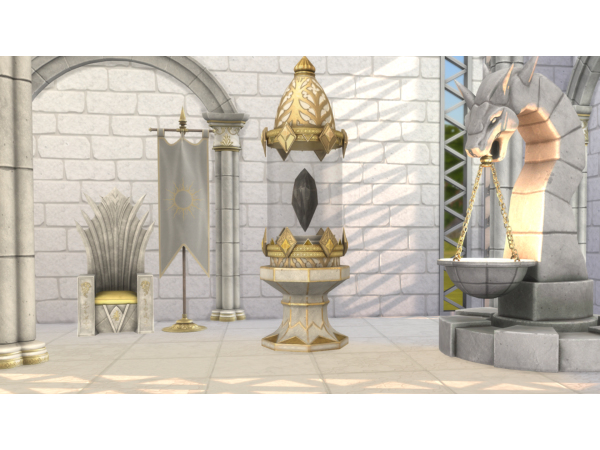 Mix Dragon Throne Room Walls - The Sims 4 Custom Content