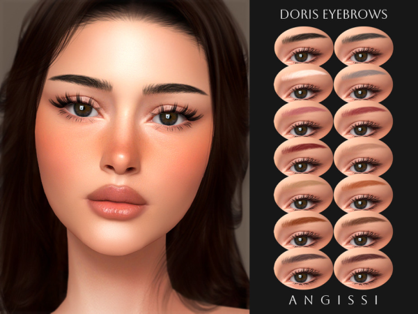 Alpha Doris Eyebrows by ANGISSI - The Sims 4 Custom Content