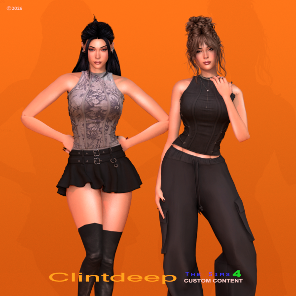 Alpha Clintdeep Jade Halter Top by clintdeep - The Sims 4 Custom Content