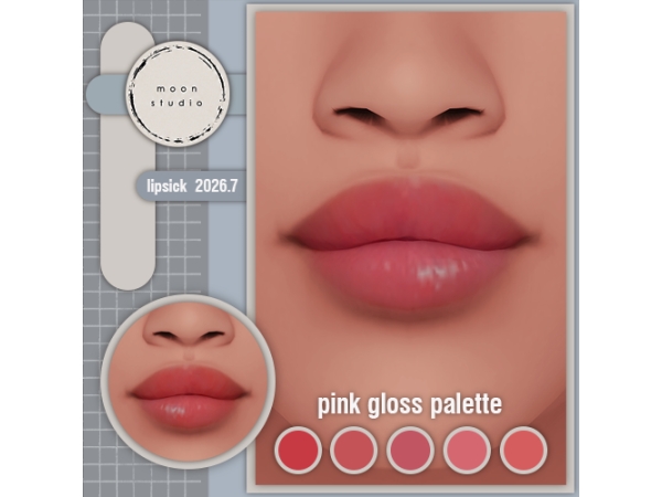 Mix candy pink gloss lipstick - The Sims 4 Custom Content