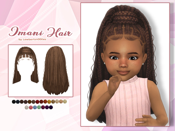 Maxis Match Imani Hair Toddler version by Lewbertsn00tles - The Sims 4 Custom Content
