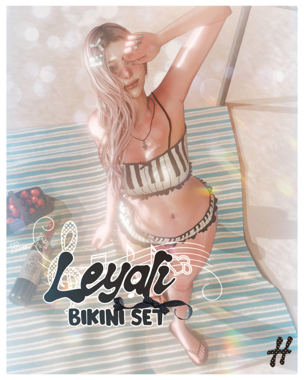 Mix heartquake leyali bikini set by simsfinds - The Sims 4 Custom Content