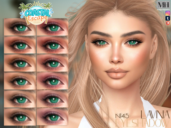 Alpha Coastal Escape Lavinia Eyeshadow - The Sims 4 Custom Content