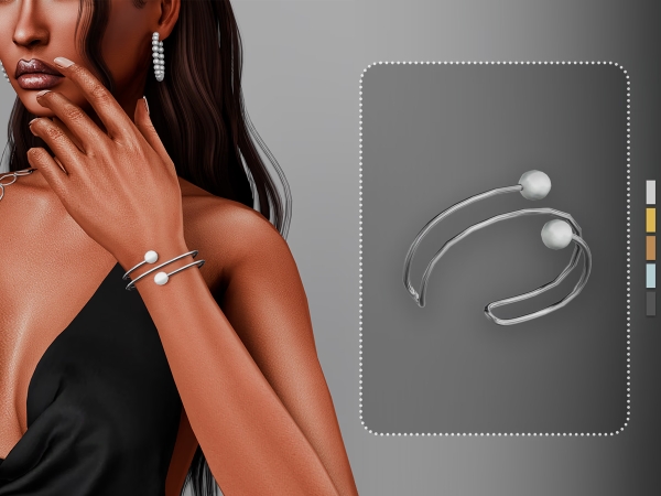 Alpha Fallon Pearl Bracelet - The Sims 4 Custom Content