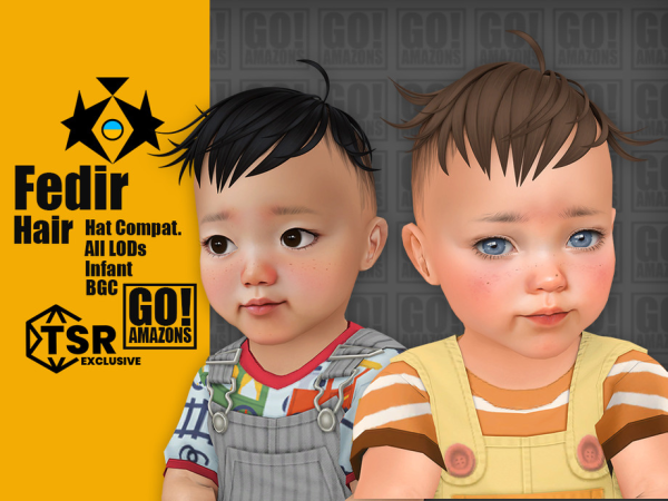 Maxis Match Fedir Hair - The Sims 4 Custom Content