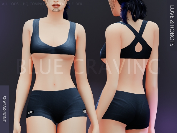 Maxis Match Blue Craving Underwears - The Sims 4 Custom Content