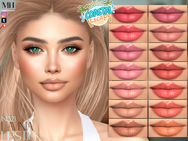 Alpha Coastal Escape Lavinia Lipstick - The Sims 4 Custom Content