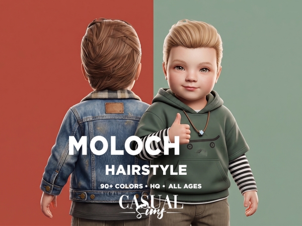Alpha MOLOCH HAIRSTYLE INFANTS HIGH VOLUME - The Sims 4 Custom Content