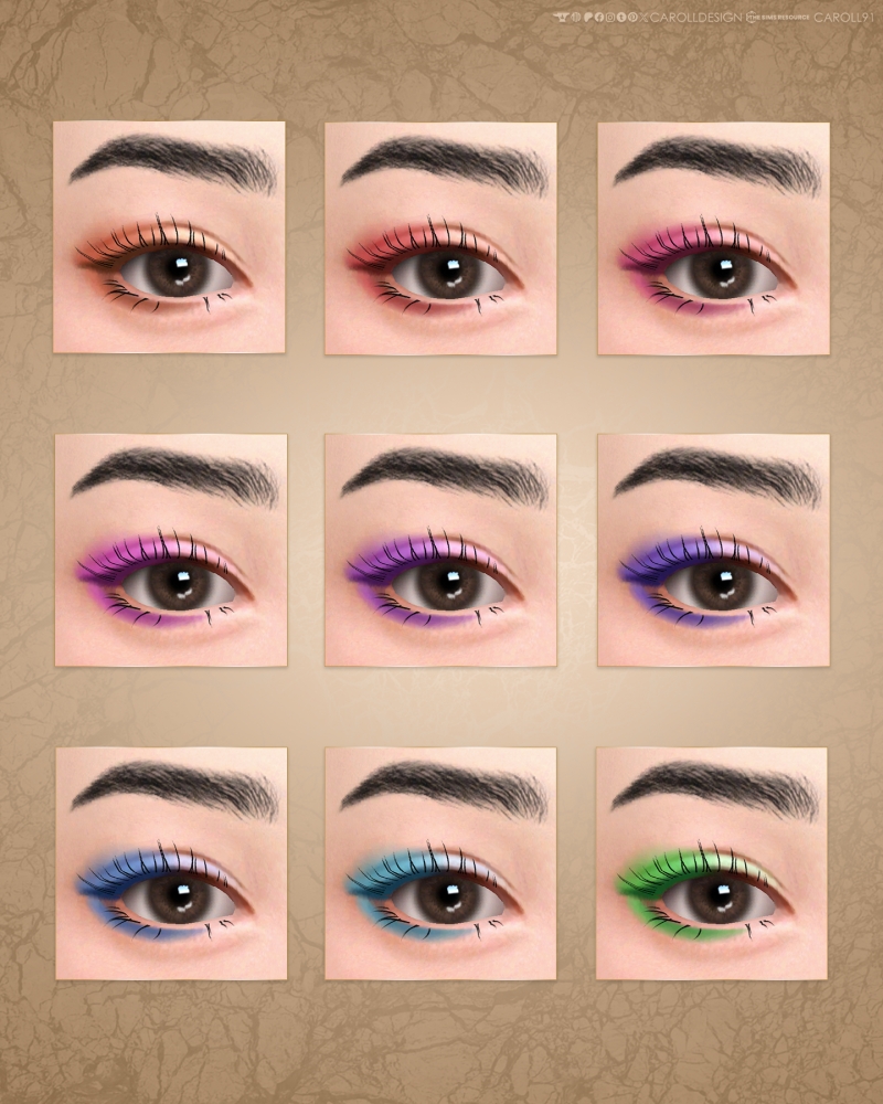 Alpha Eyeshadow 64 HQ by carolldesign - The Sims 4 Custom Content