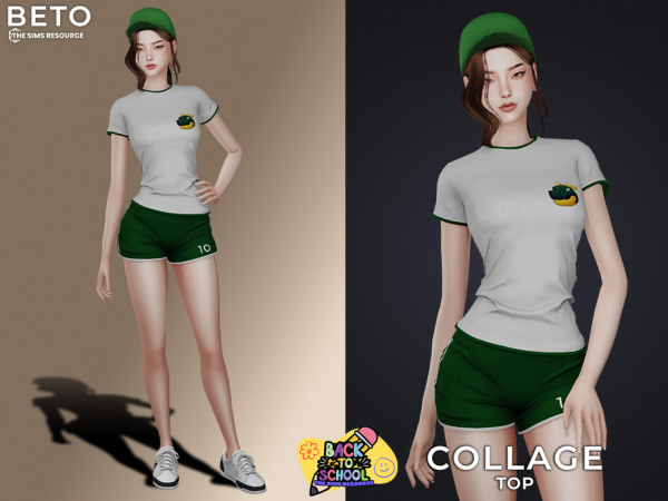 Alpha Collage (Top Female Version) by Beto_ae0 - The Sims 4 Custom Content