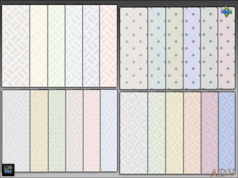 Maxis Match Wallpapers by artedellavita_mabra - The Sims 4 Custom Content