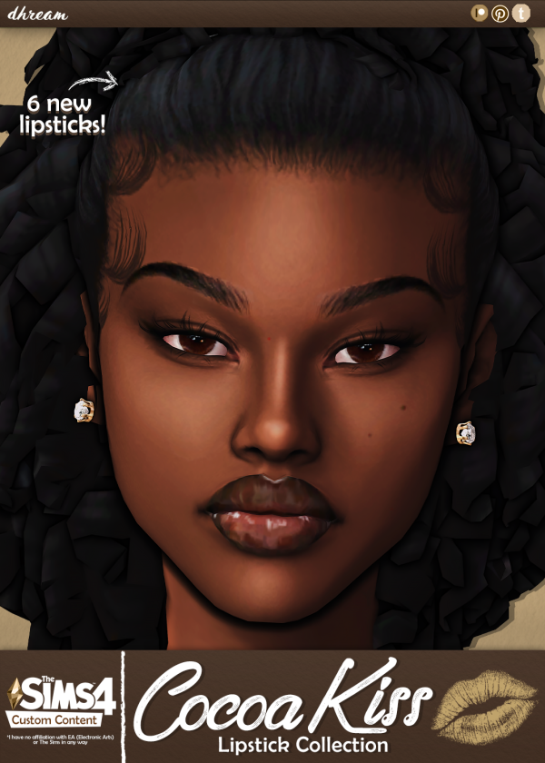 Mix Cocoa Kiss Lipstick Collection by simsfinds - The Sims 4 Custom Content