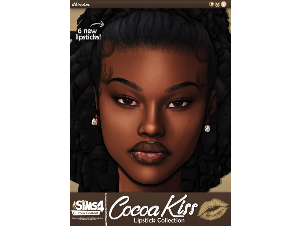 Mix Cocoa Kiss Lipstick Collection by dhream - The Sims 4 Custom Content