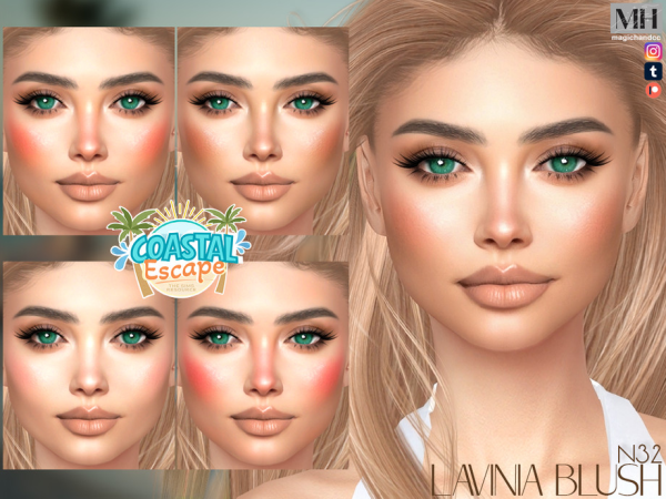 Alpha Coastal Escape Lavinia Blush - The Sims 4 Custom Content