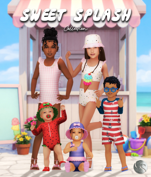 Maxis Match CAMUFLAJE Sweet Splash Collection Teaser by simsfinds - The Sims 4 Custom Content