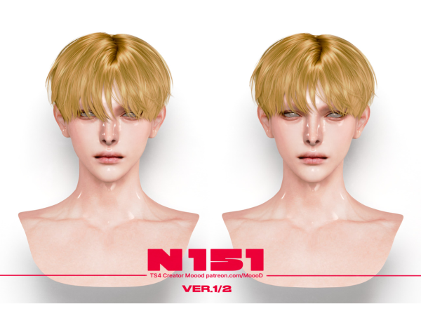 Alpha [SIMS4TS4] MoooD Hair N151 VER12 - The Sims 4 Custom Content