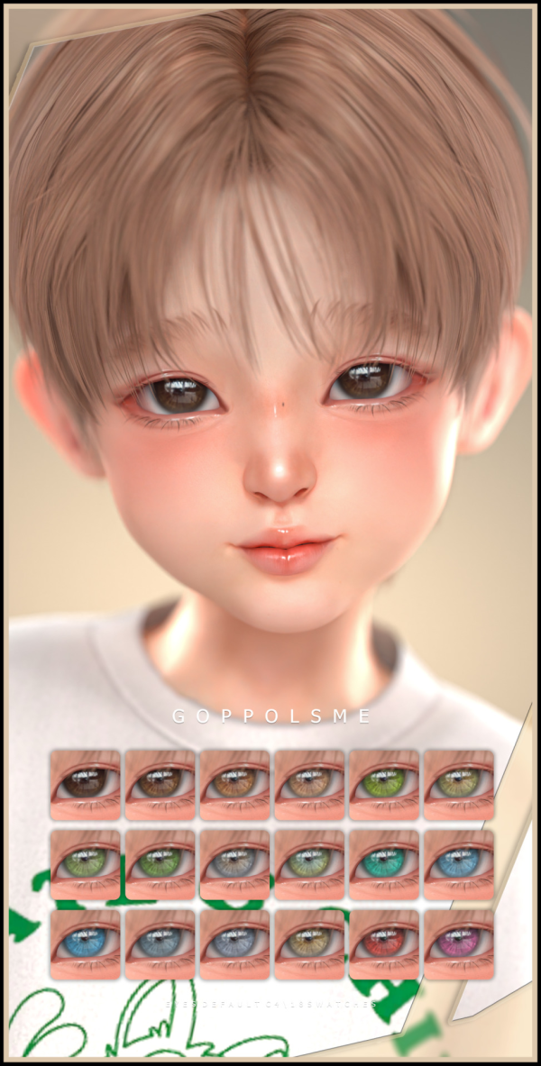 Alpha GPME GOLD EYES DEFAULT C4 by simsfinds - The Sims 4 Custom Content